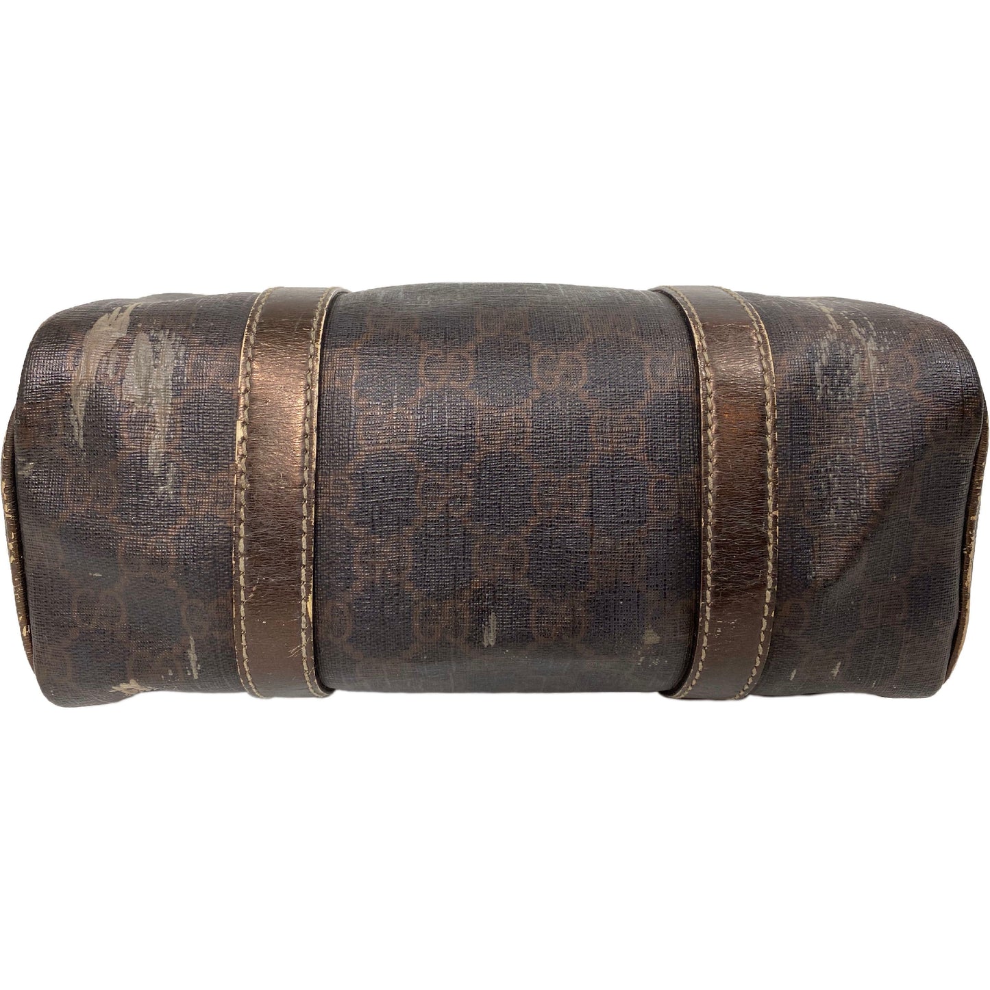 Vintage Gucci Bronze Metallic Mini Boston Bag