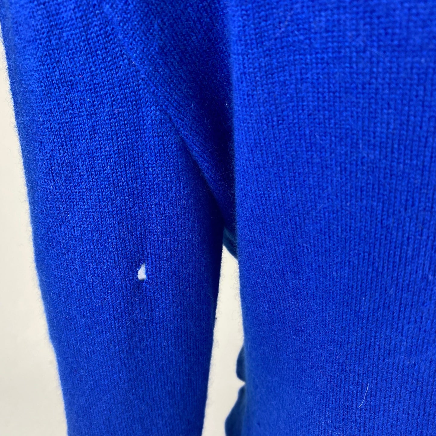 Vintage Valentino Boutique Blue Ruched Bow Sweater