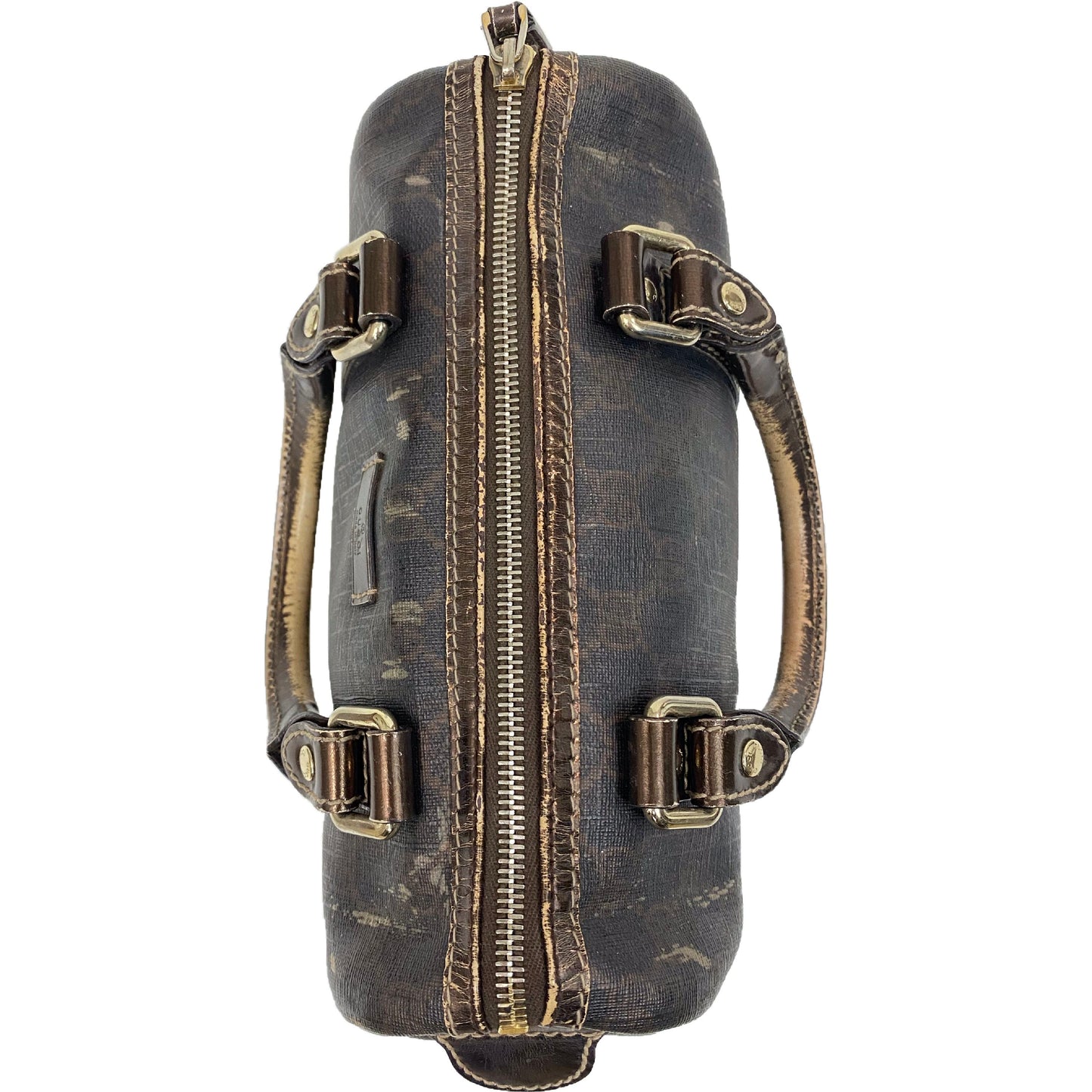 Vintage Gucci Bronze Metallic Mini Boston Bag
