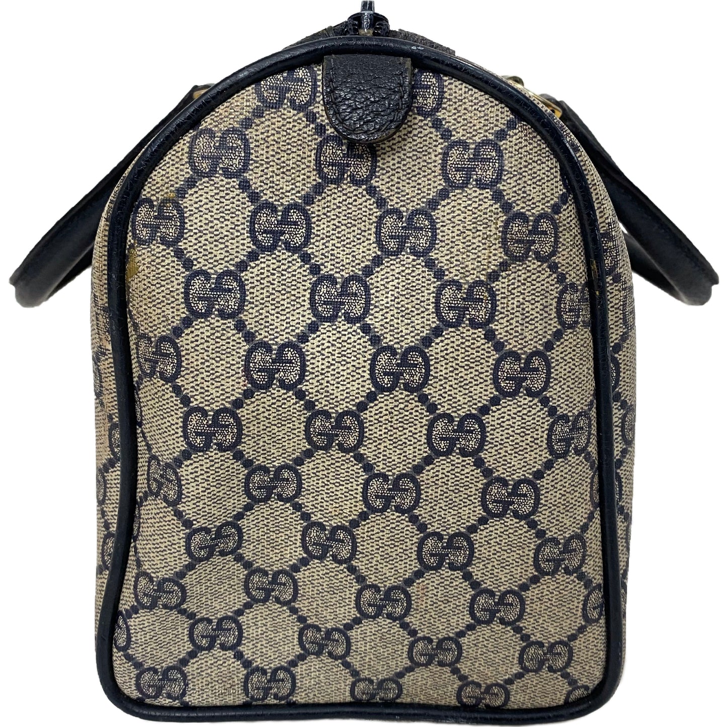 Vintage Gucci Navy Blue Boston Bag