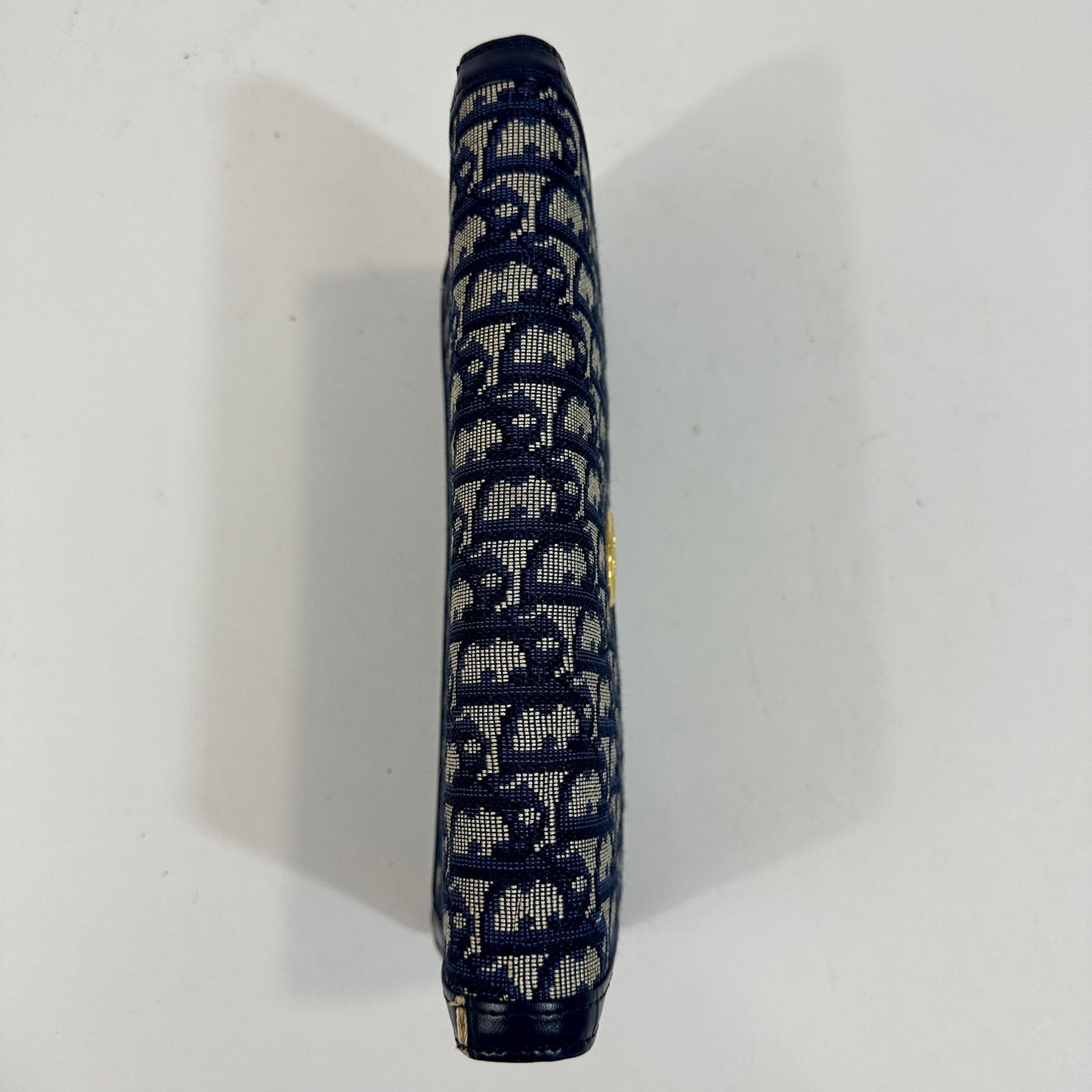 Vintage Christian Dior Navy Blue Trotter Monogram Clutch