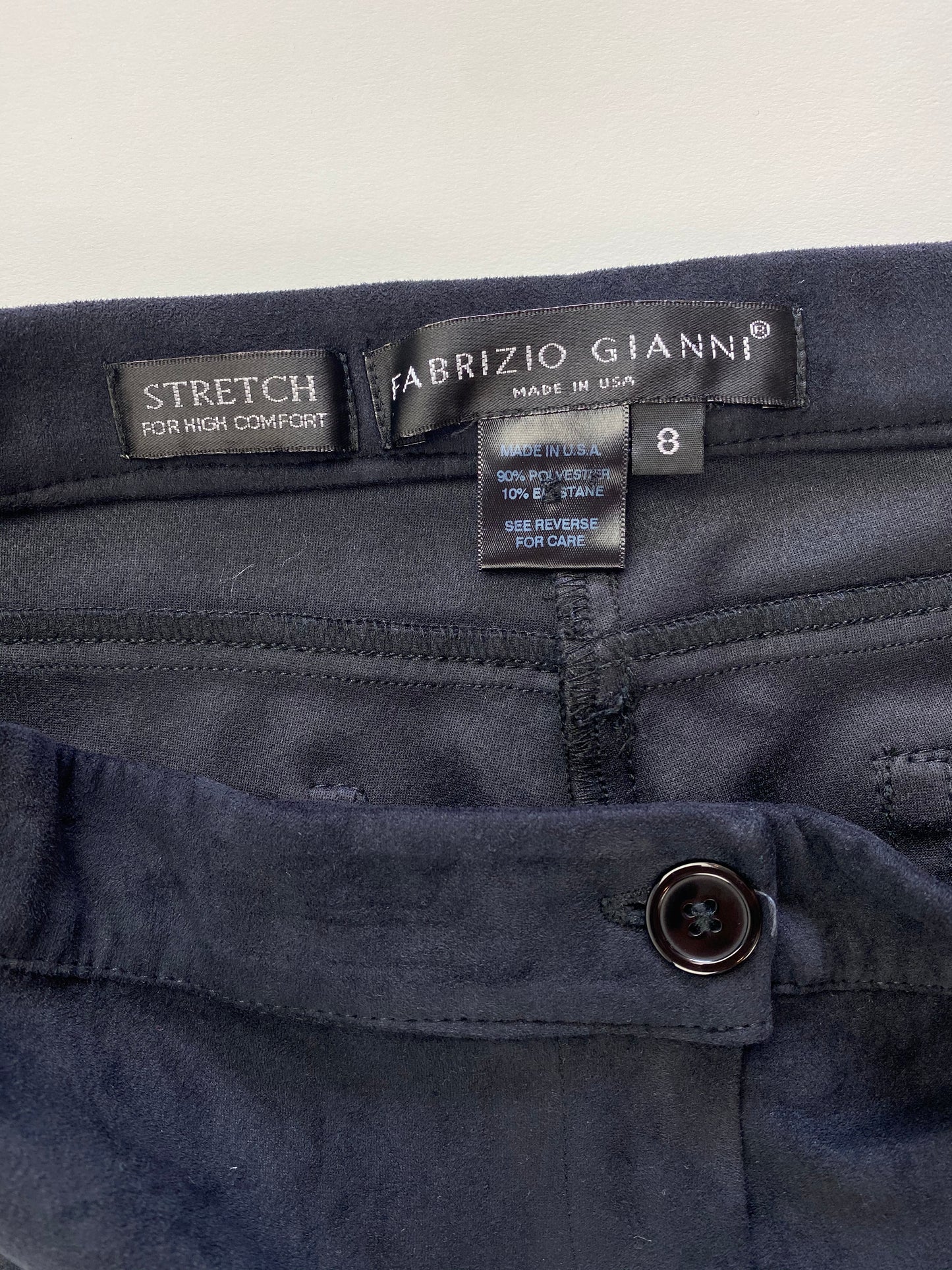 Fabrizio Gianni Faux Suede Stretch Pants