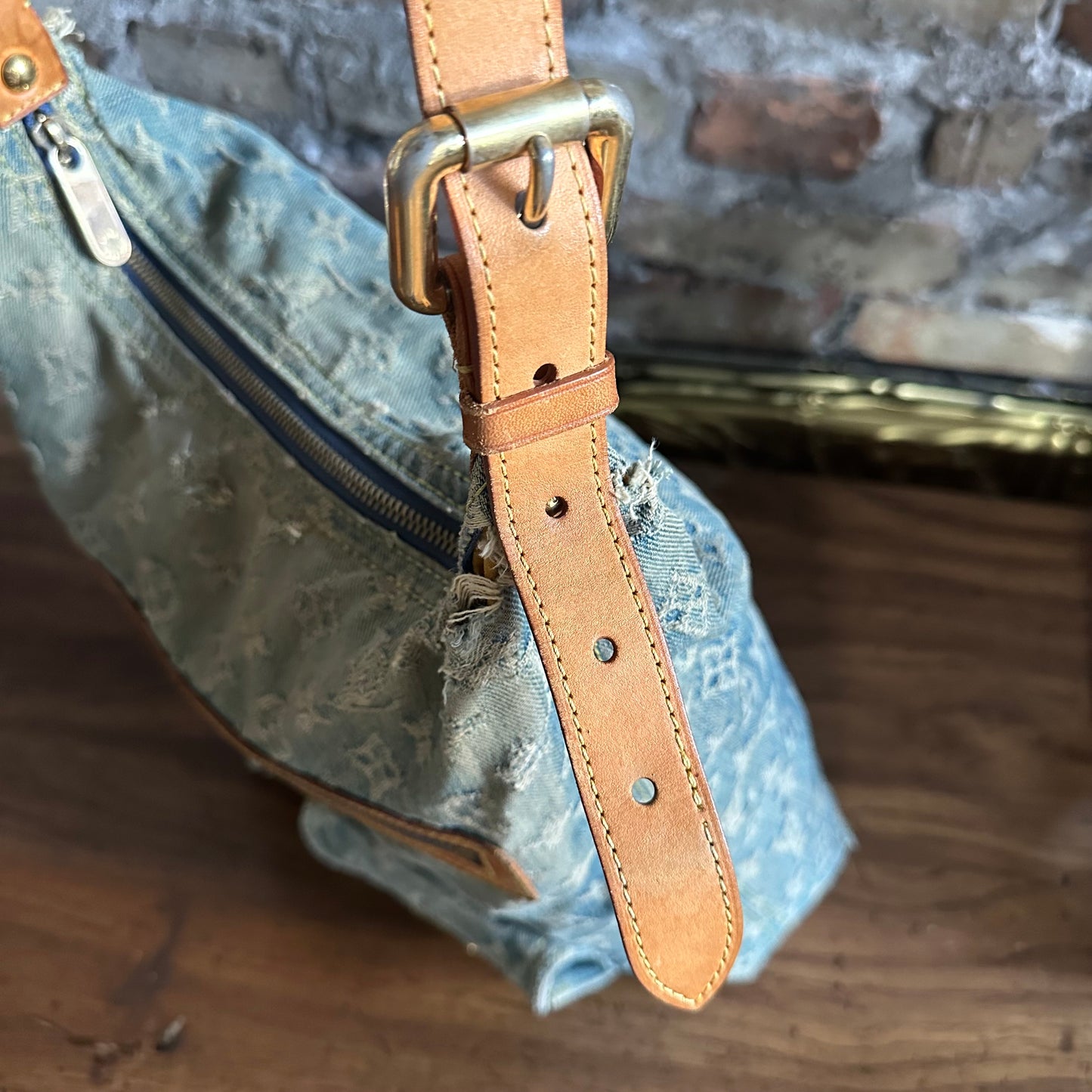 Vintage Louis Vuitton 2005 Blue Denim Baggy GM