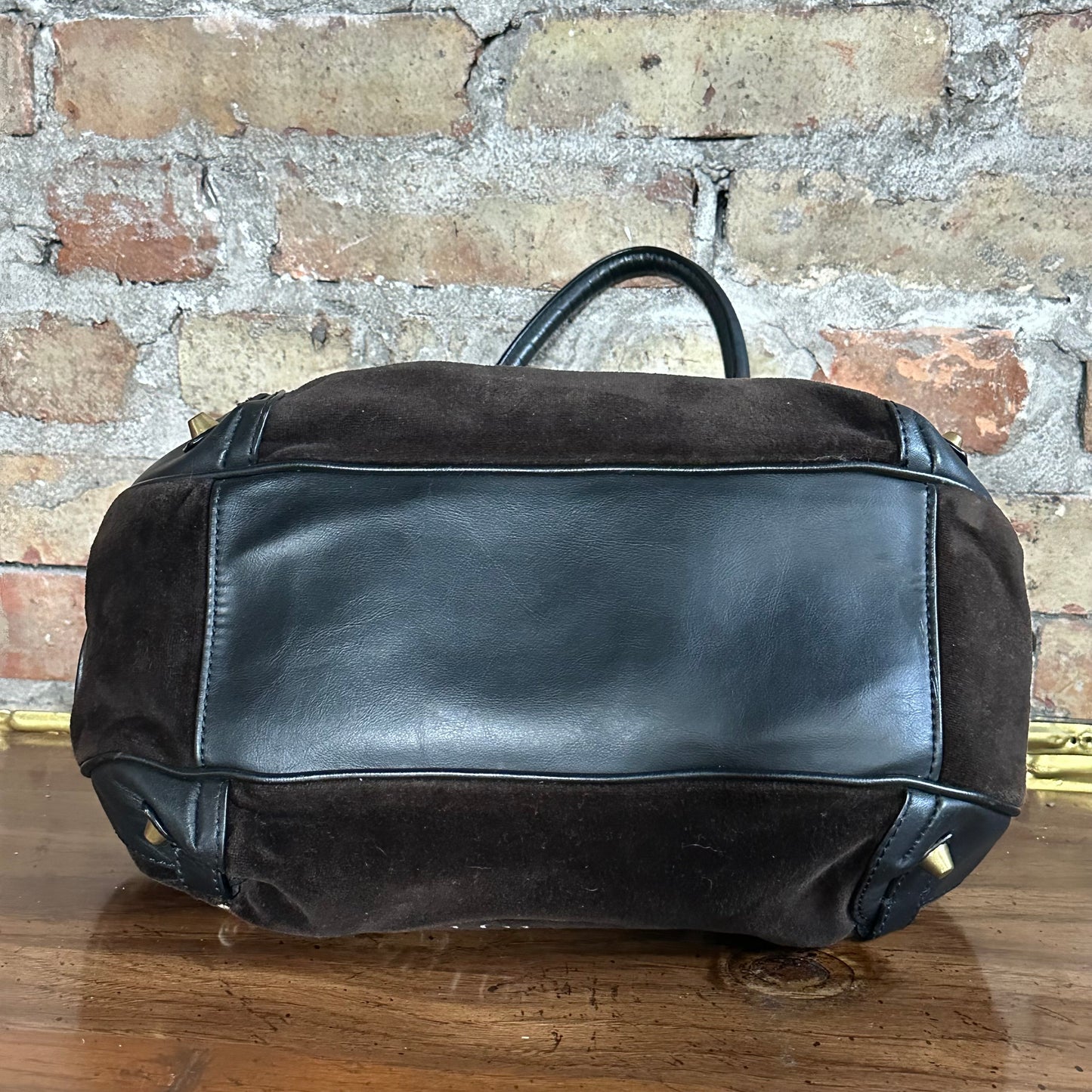 Vintage Y2K Juicy Couture Brown Velour Shoulder Bag
