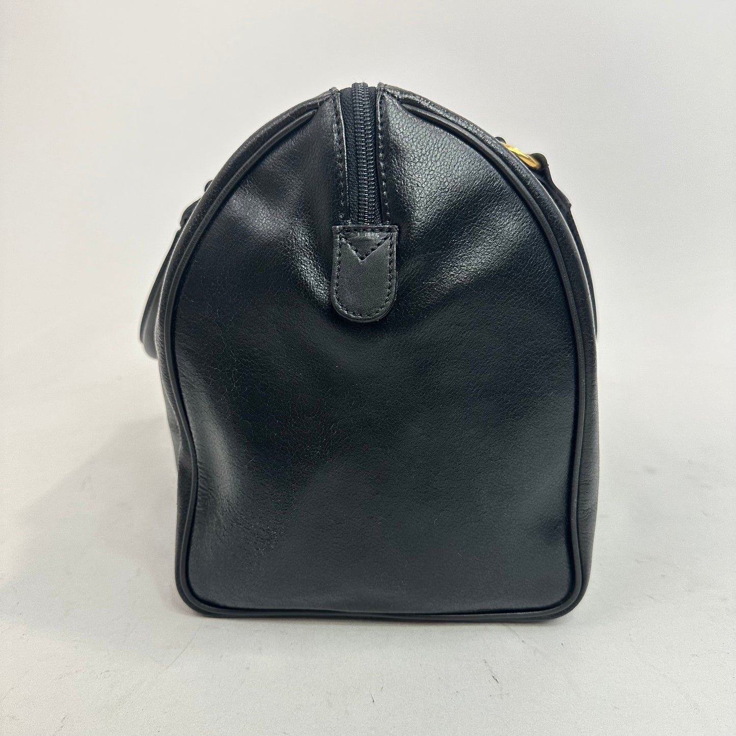 Vintage Valentino Garavani Black Leather Boston Bag