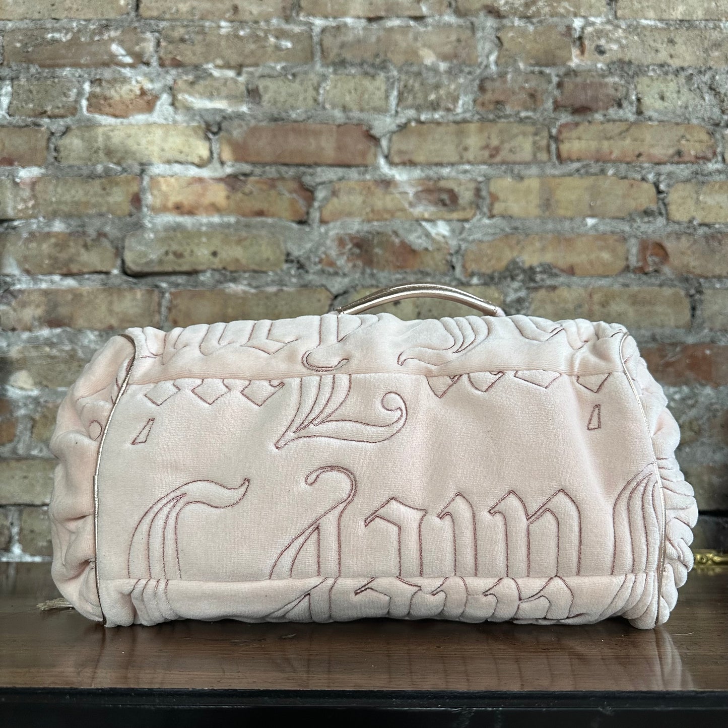 Vintage Y2K Juicy Couture Pink Velour Bowler Bag