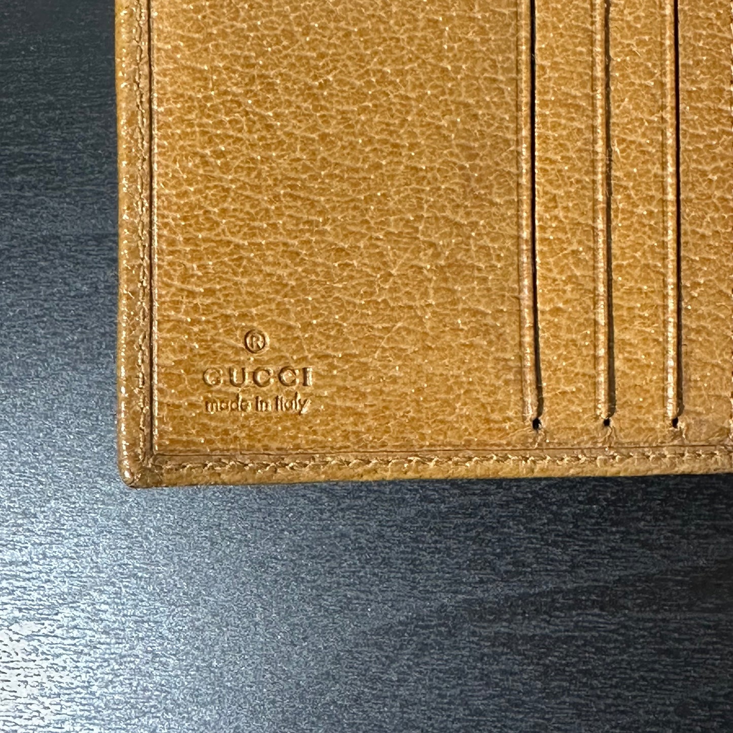 Gucci Pink Monogram Canvas and Leather Bifold Wallet With Box