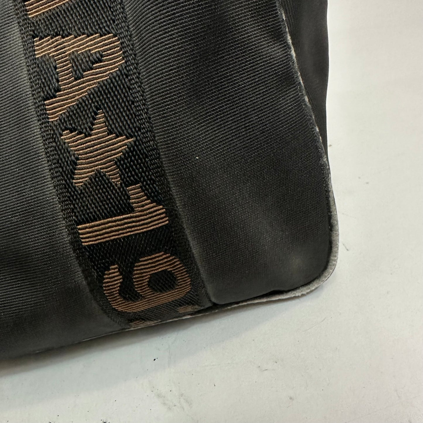 Vintage Fendi Roma Star Black Canvas Tote