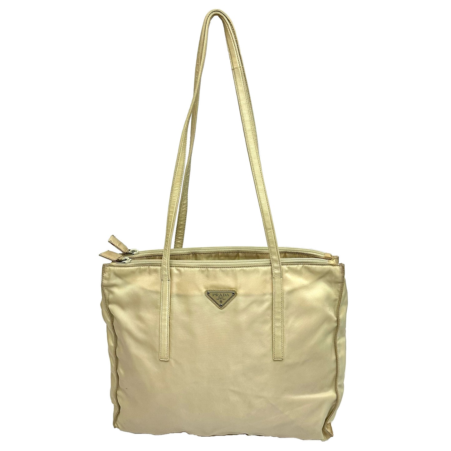 Vintage Prada White Nylon Tote Bag