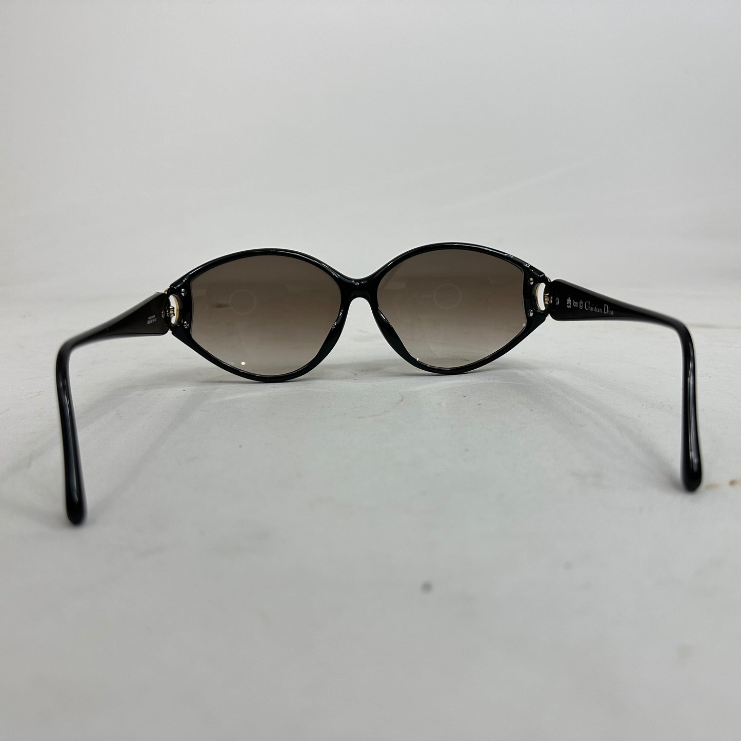 Vintage Christian Dior Black and Gold Sunglasses