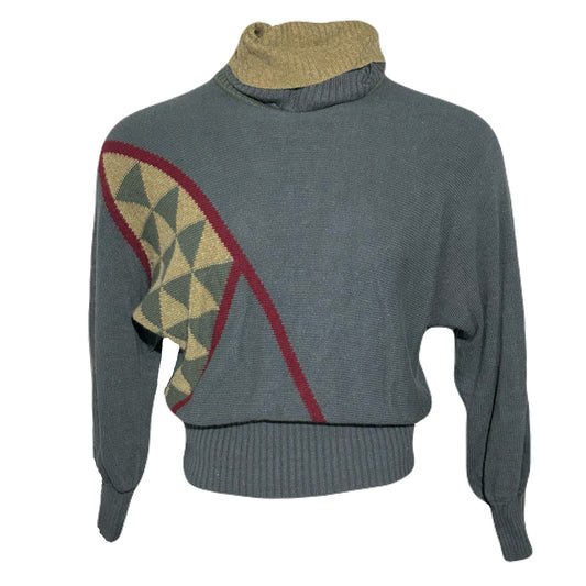 Vintage Gucci Double Collar Turtleneck Cashmere Sweater