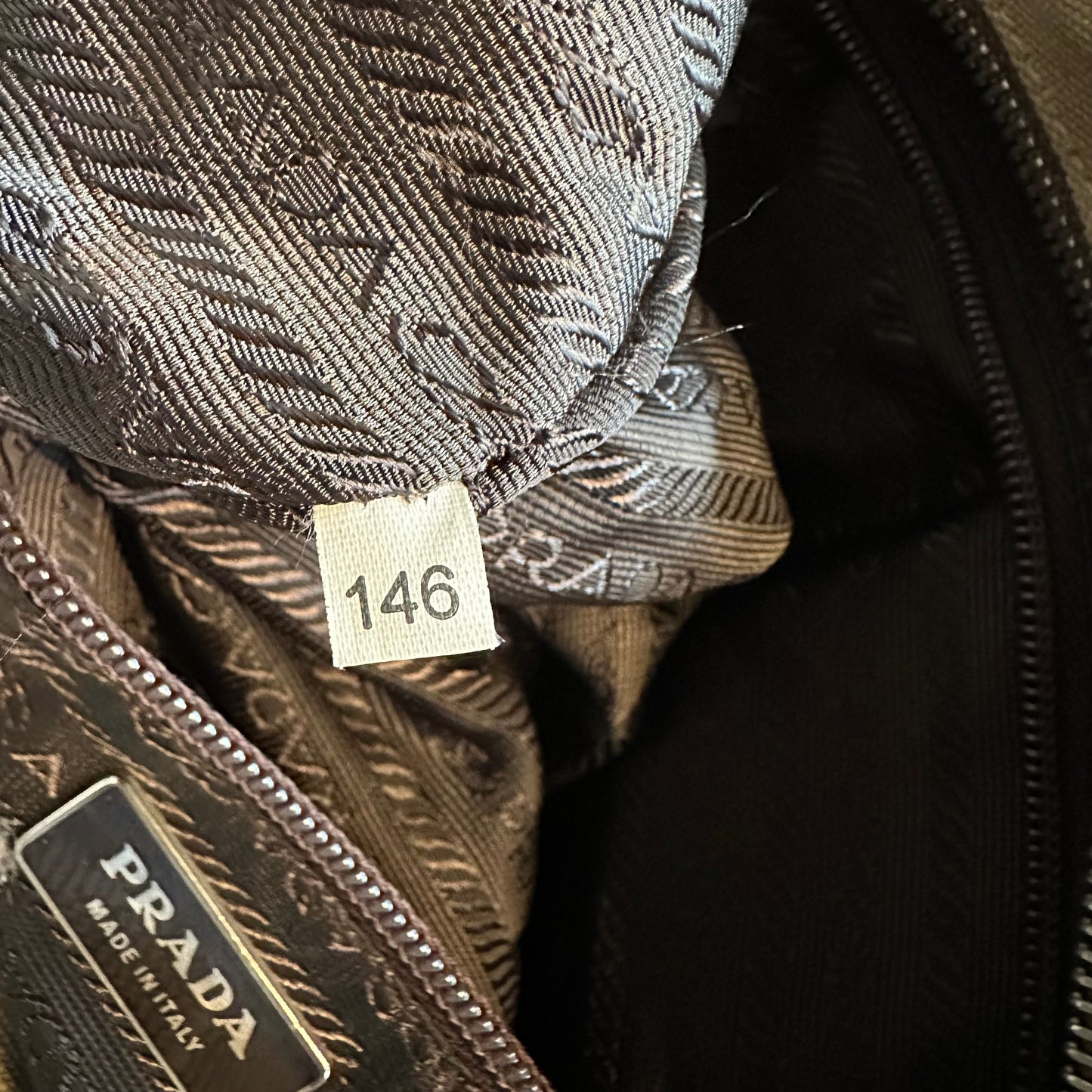 Vintage Prada Beige Canvas Tote Bag