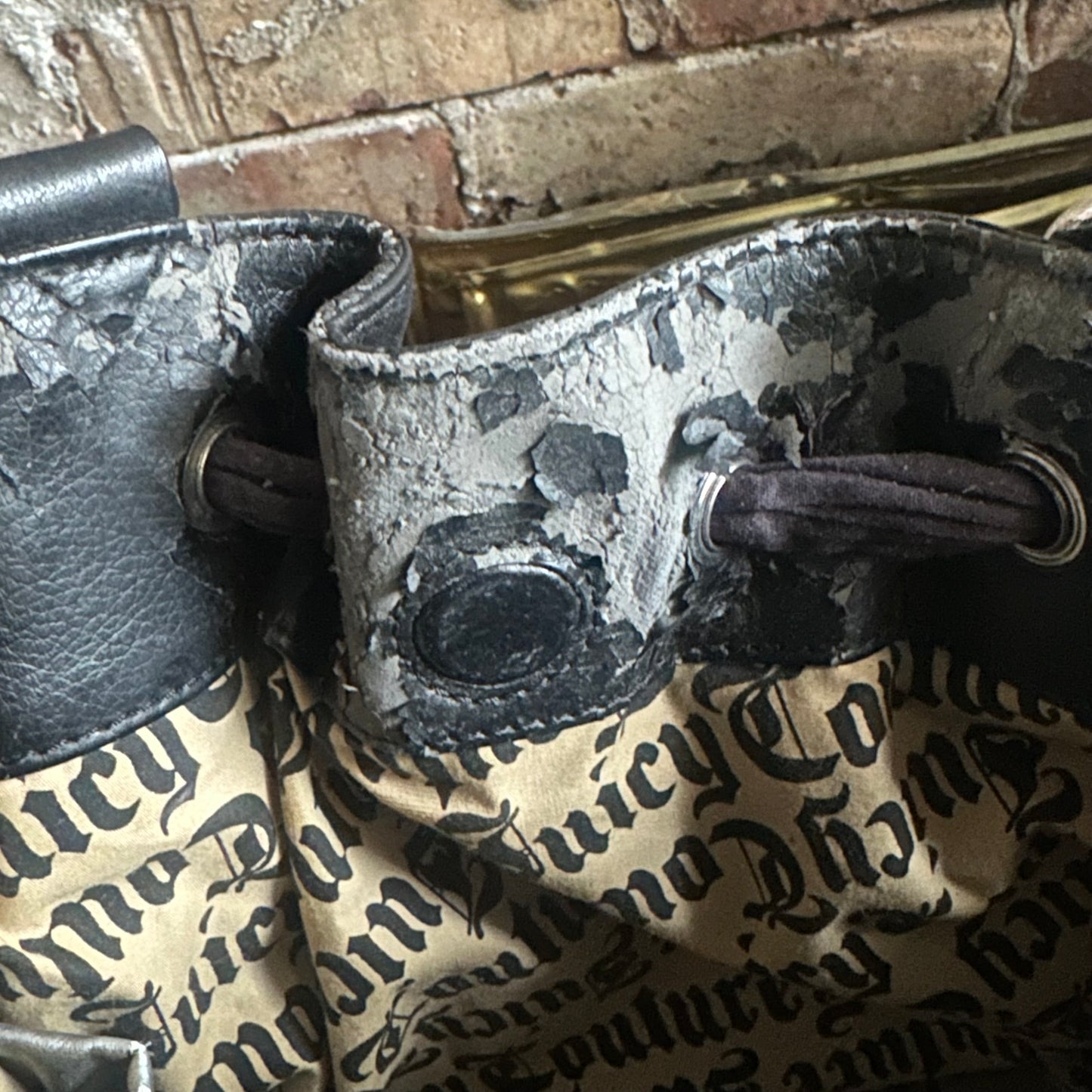 Vintage Y2K Juicy Couture Black Velour Daydreamer Bag