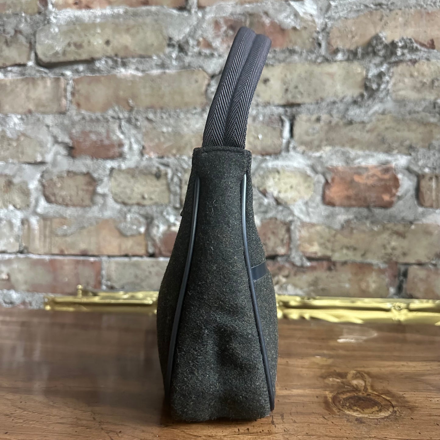 Vintage Prada Sport Grey Wool Hobo Bag
