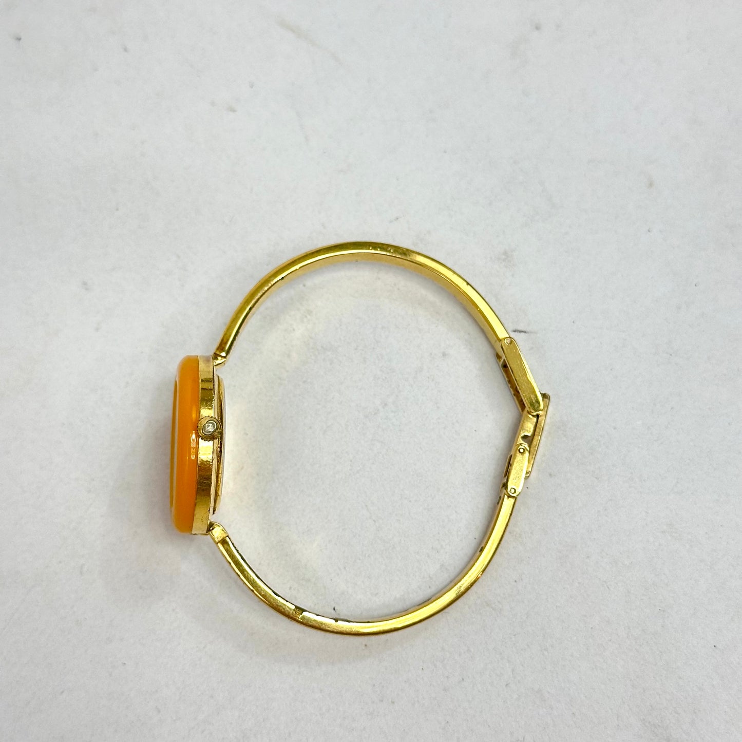 Vintage Gucci Interchangeable Orange Bezel Bangle Watch