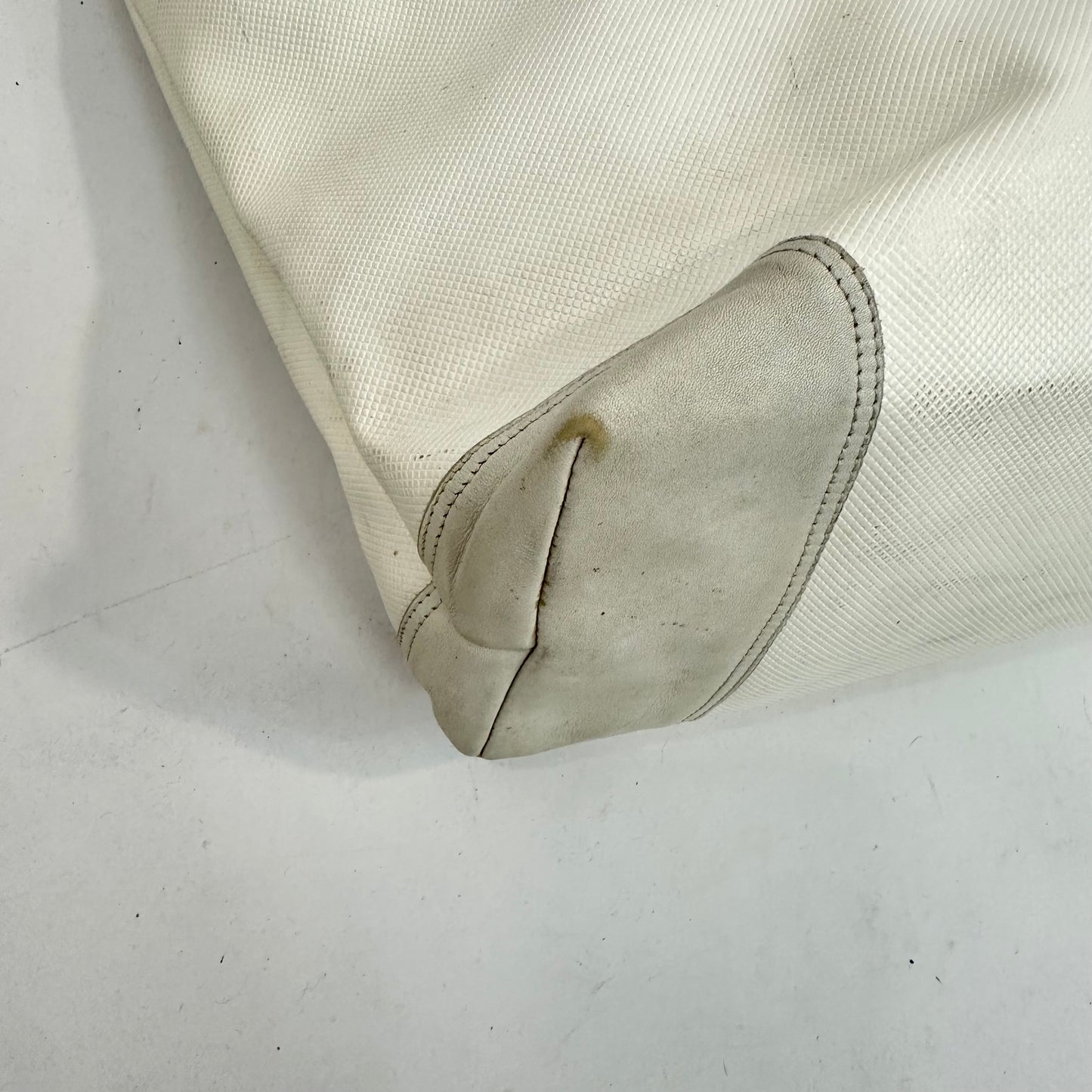 Vintage Bottega Veneta White PVC Marco Polo Tote