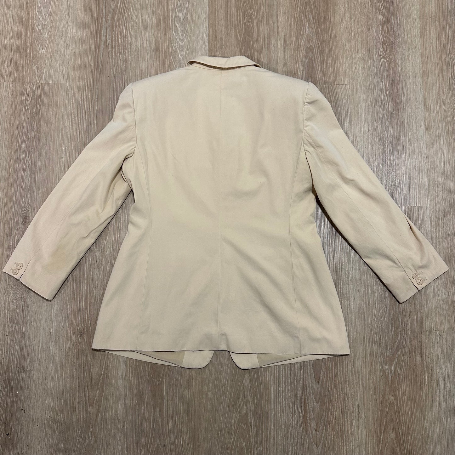 Vintage Giorgio Armani Cream Two Piece Blazer and Pants Suit Set