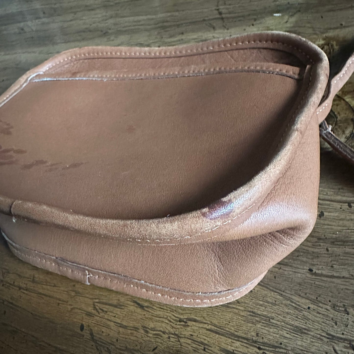 Vintage Coach 9935 Hadley Zip Mini Crossbody Bag in British Tan