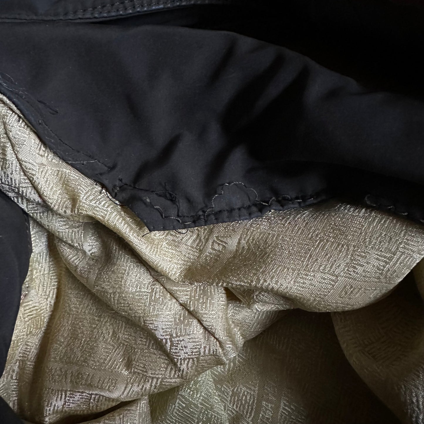 Vintage Bottega Veneta Olive Green Nylon Hobo Bag