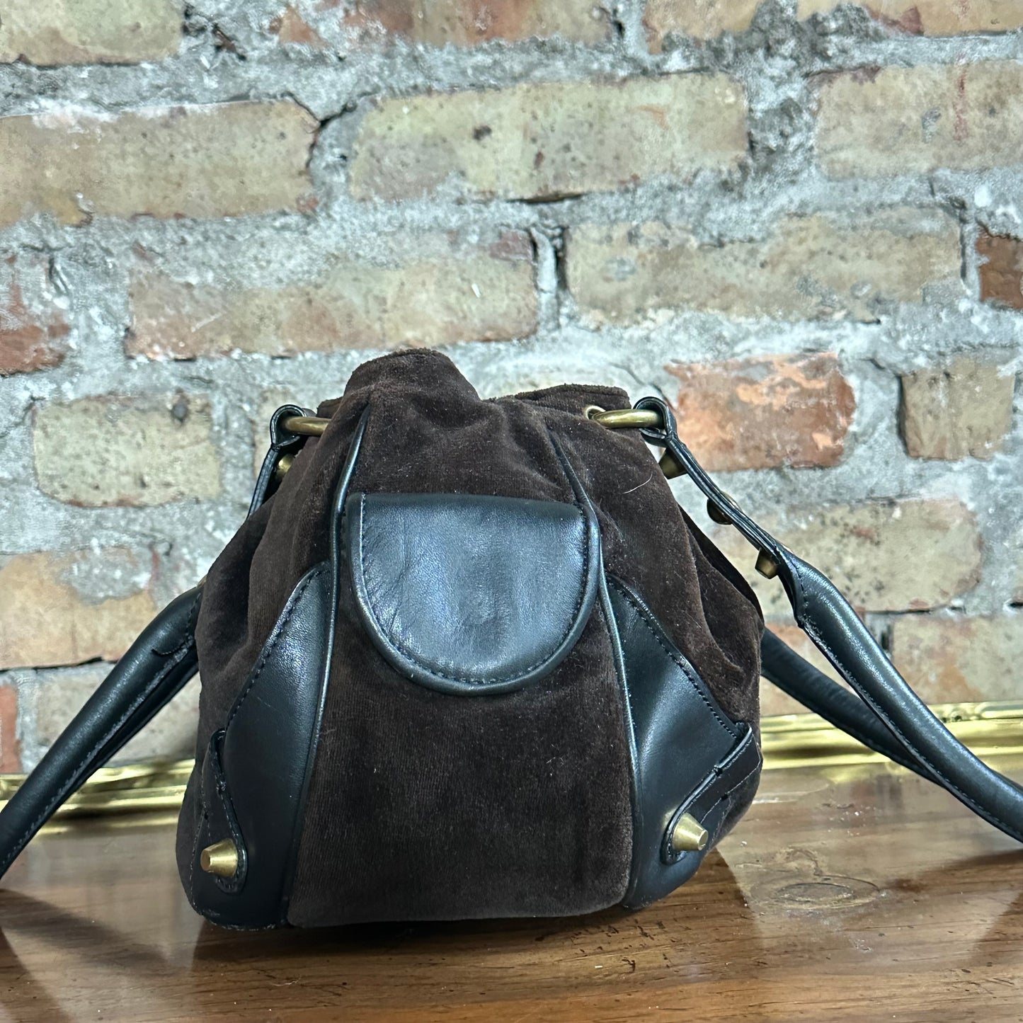 Vintage Y2K Juicy Couture Brown Velour Shoulder Bag