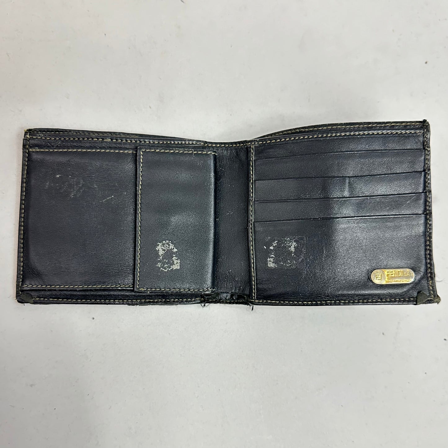 Vintage Fendi Pequin Stripe Bifold Wallet