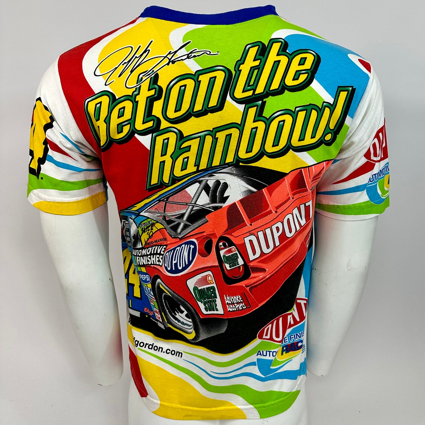 Vintage 2000 NASCAR Chase Authentics Jeff Gordon DuPont Rainbow Racing Tee