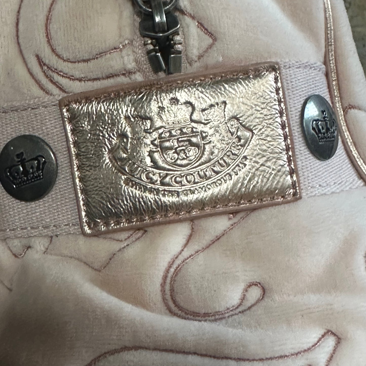 Vintage Y2K Juicy Couture Pink Velour Bowler Bag