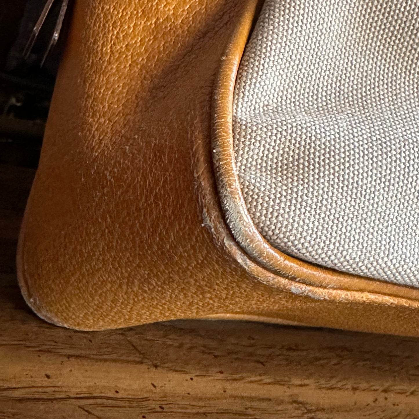 Vintage Prada Beige Canvas Tote Bag