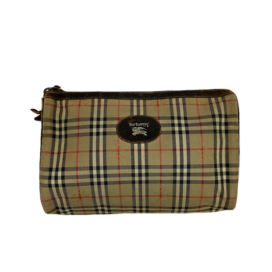 Vintage Burberry Nova Check Canvas Cosmetic Bag