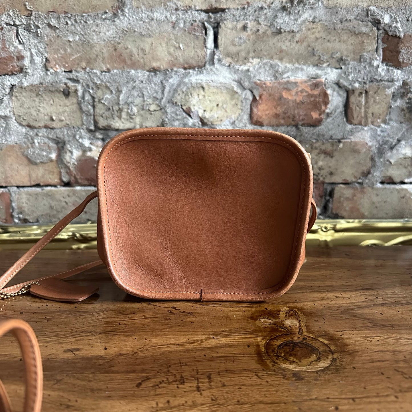 Vintage Coach 9935 Hadley Zip Mini Crossbody Bag in British Tan