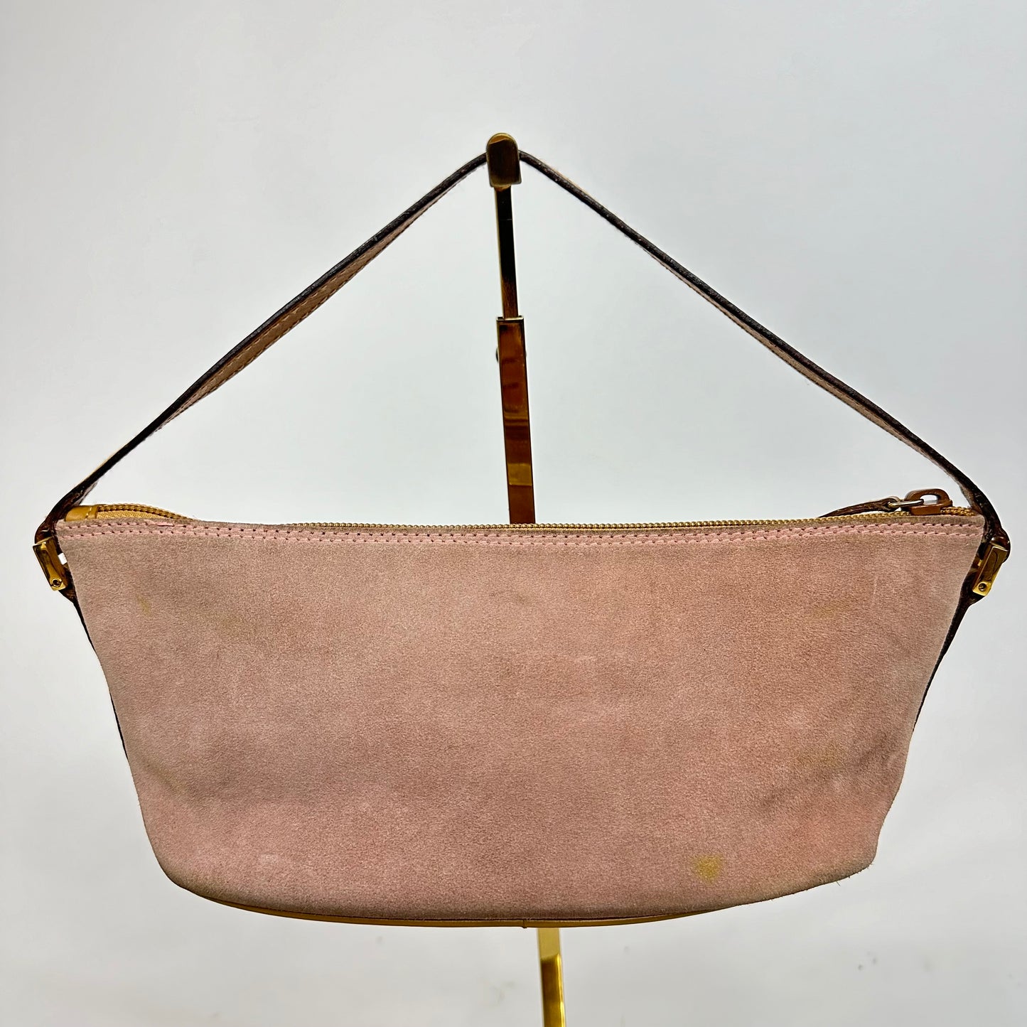 Vintage Gucci Pink Suede Boat Pochette