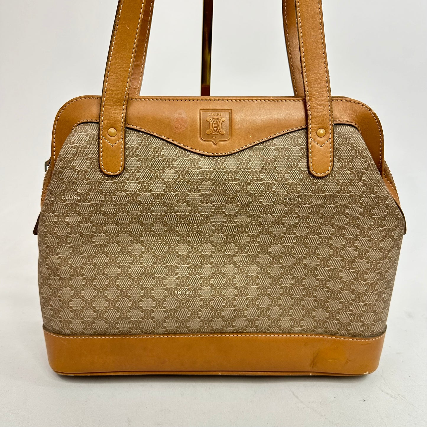 Vintage Celine Monogram Coated Canvas Tote