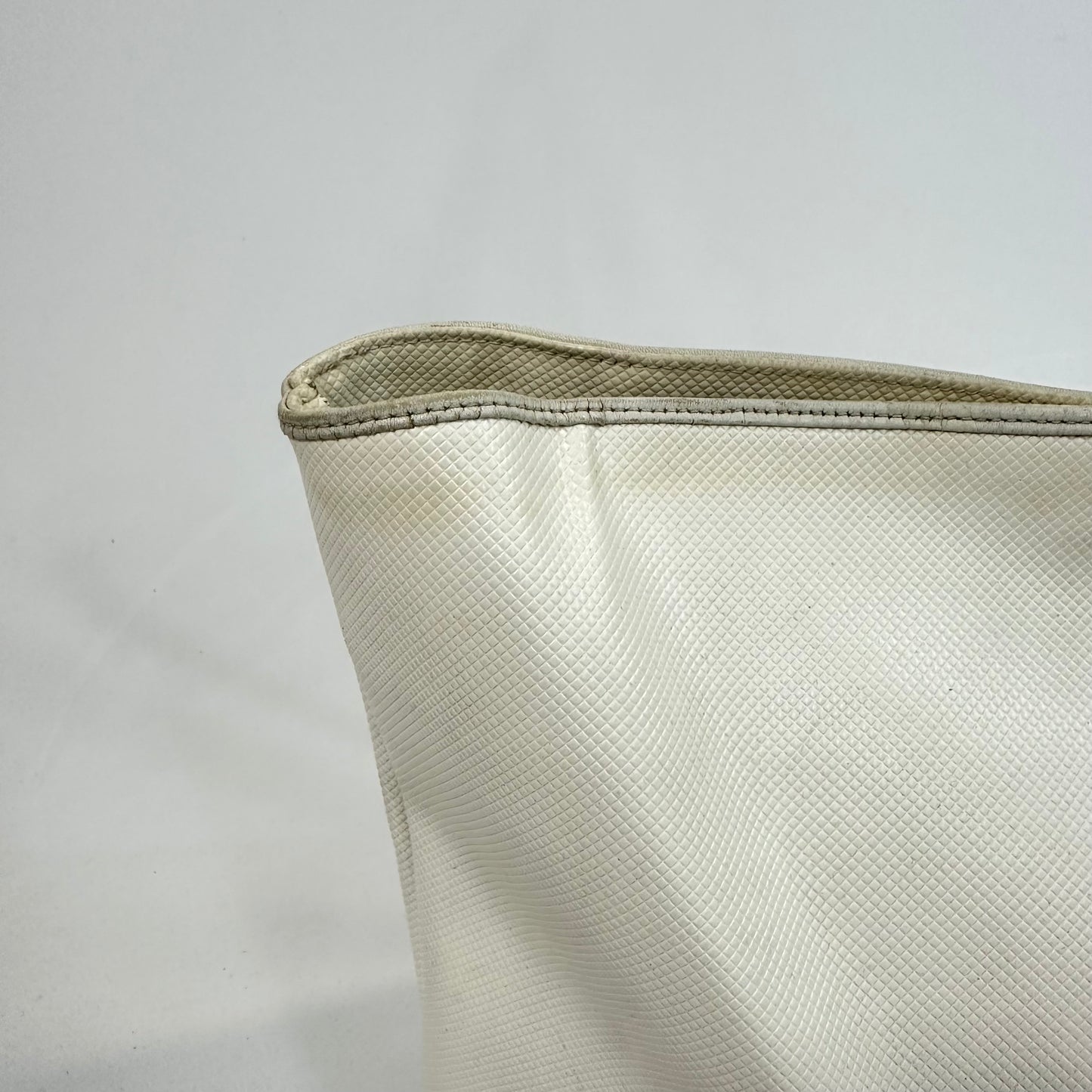 Vintage Bottega Veneta White PVC Marco Polo Tote