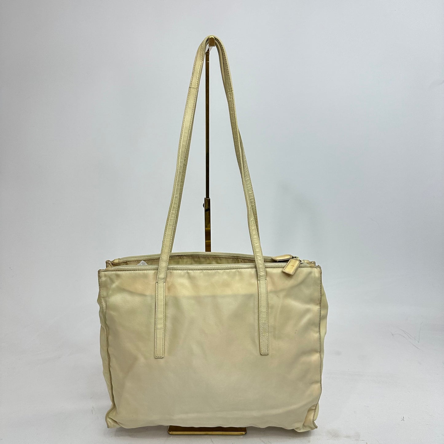 Vintage Prada White Nylon Tote Bag