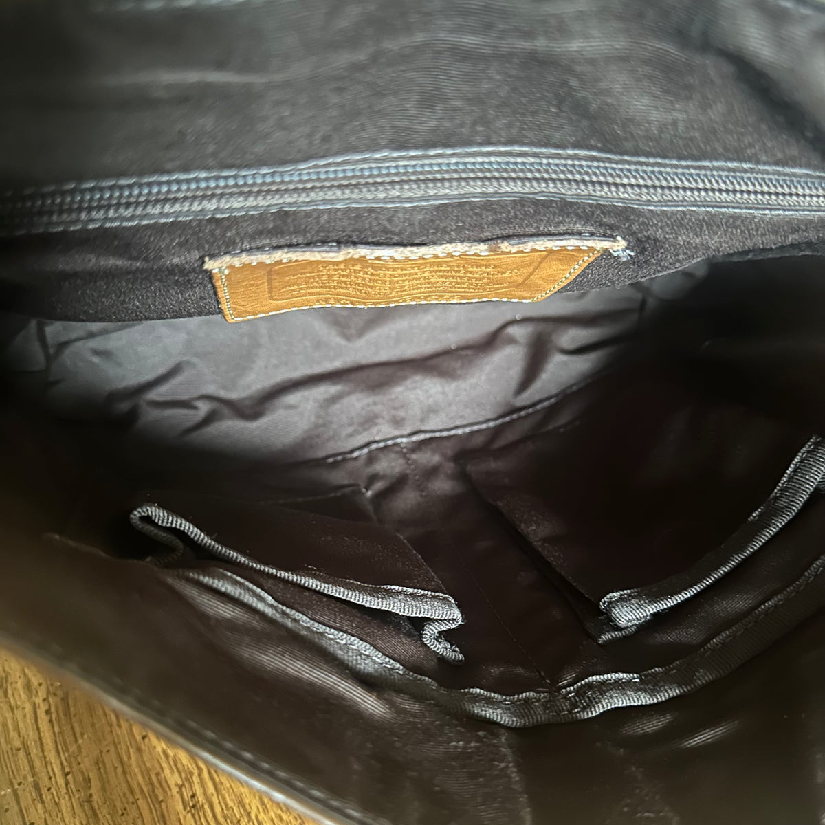 Coach F70555 Heritage Web Tan Leather Map Messenger Bag