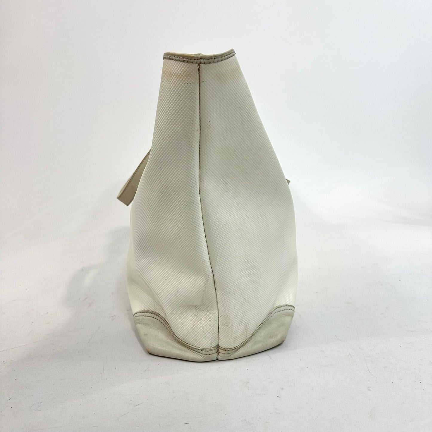 Vintage Bottega Veneta White PVC Marco Polo Tote