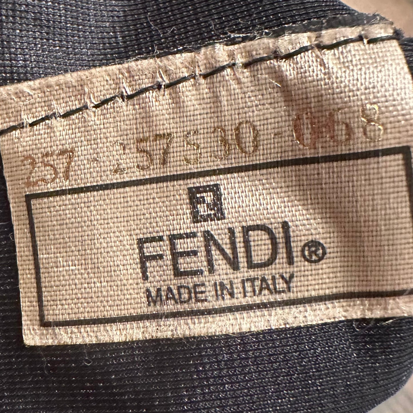 Vintage Fendi Pequin Stripe Nylon Mini Tote Bag