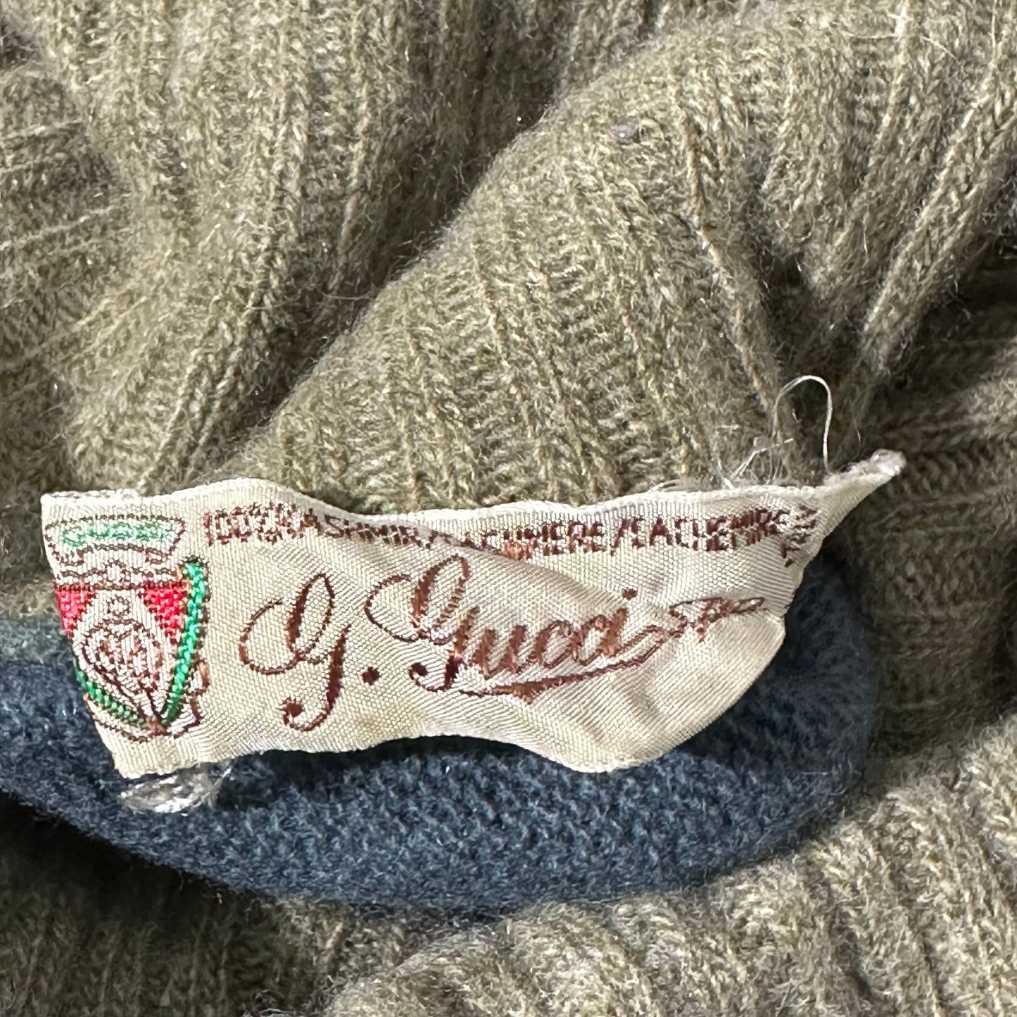 Vintage Gucci Double Collar Turtleneck Cashmere Sweater