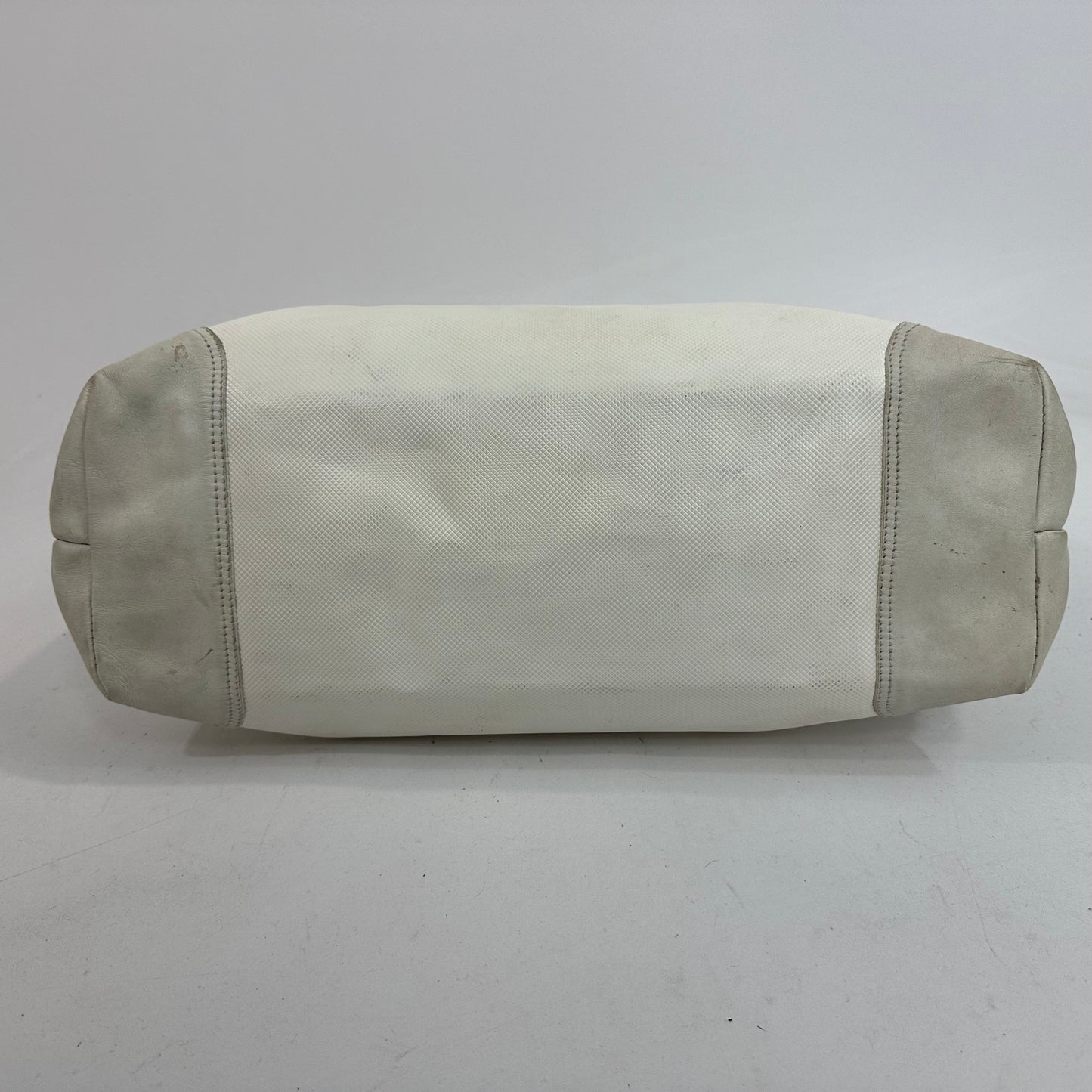 Vintage Bottega Veneta White PVC Marco Polo Tote