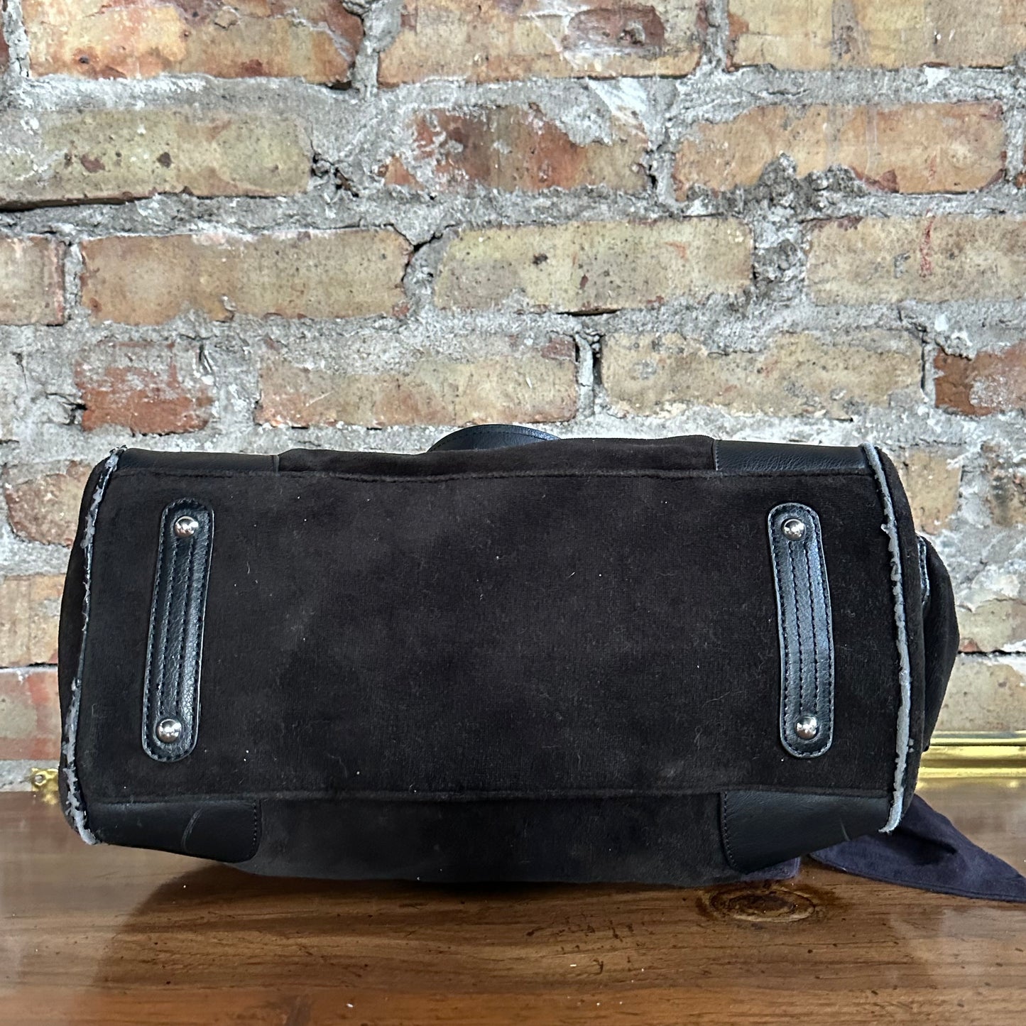 Vintage Y2K Juicy Couture Black Velour Daydreamer Bag