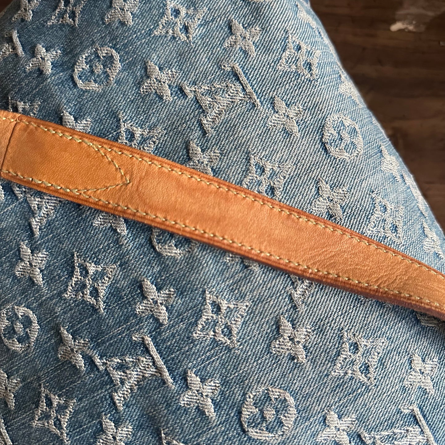 Vintage Louis Vuitton 2005 Blue Denim Baggy GM