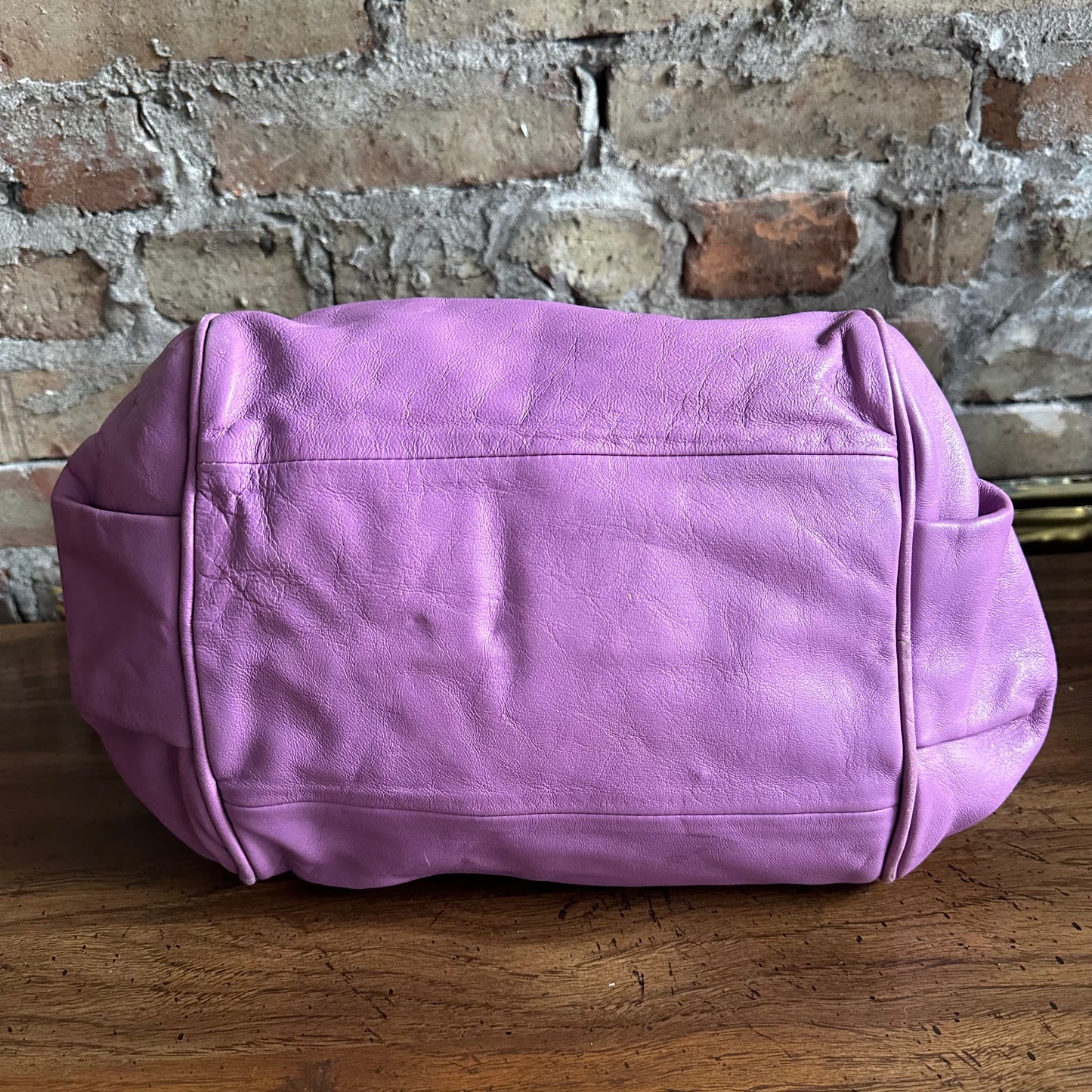 Vintage Chloe Ethel Purple Leather 2 Way Satchel
