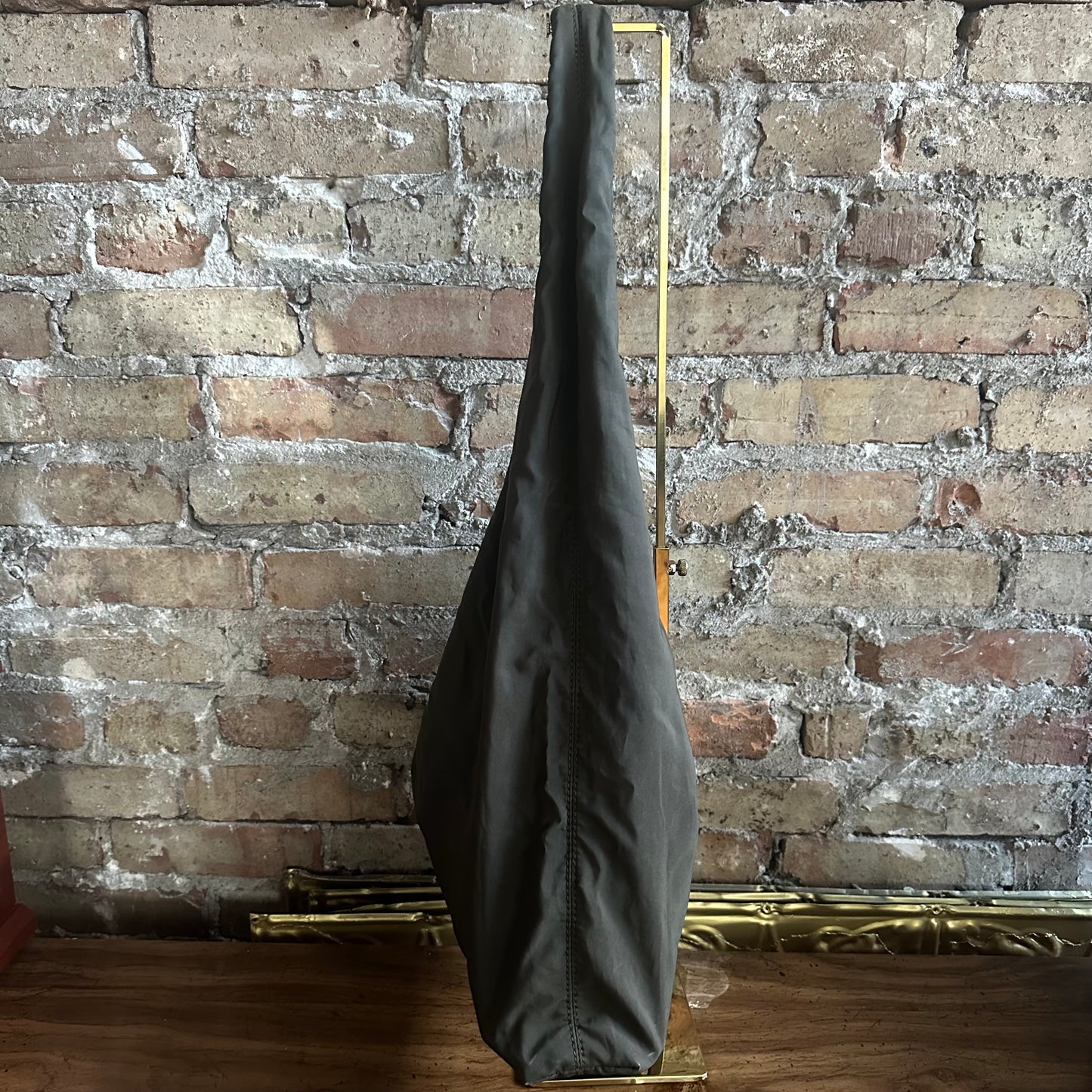 Vintage Bottega Veneta Olive Green Nylon Hobo Bag
