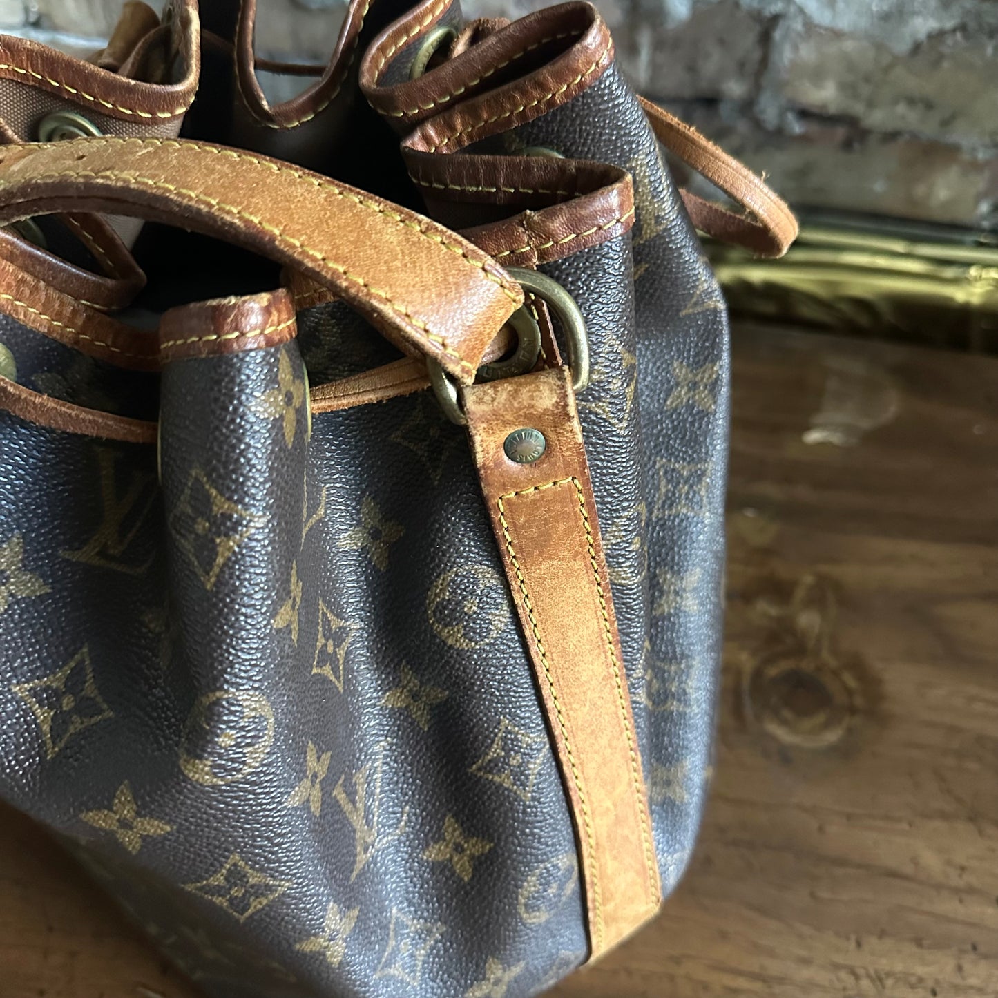 Vintage Louis Vuitton 1990's Petit Noe Monogram Bucket Bag