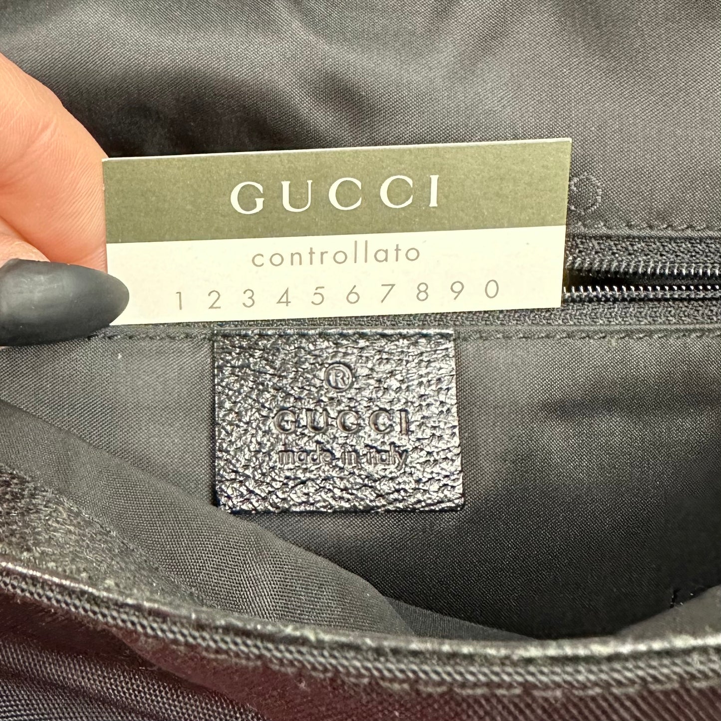 Vintage Gucci Jackie Black Nylon Bag