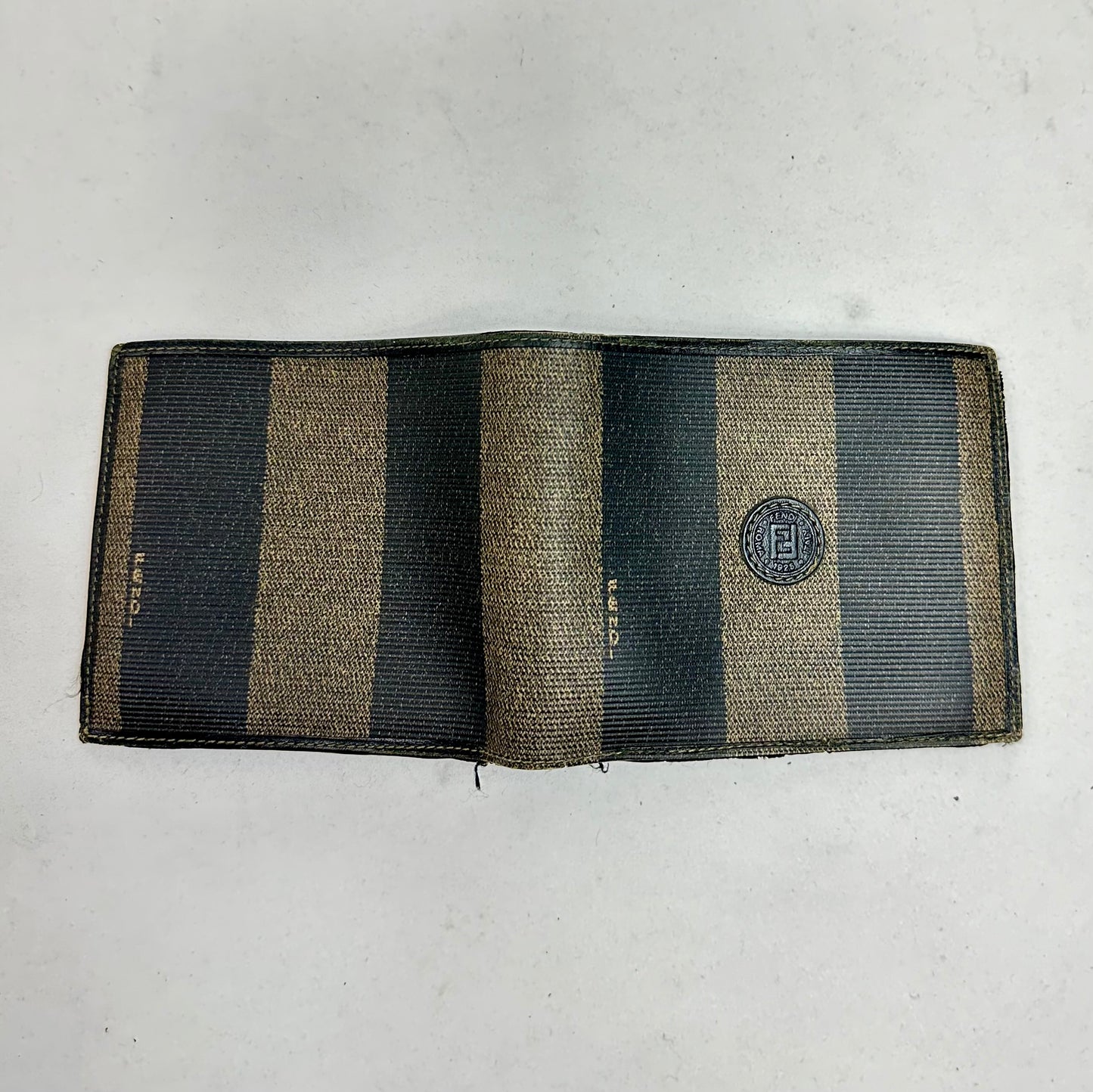 Vintage Fendi Pequin Stripe Bifold Wallet