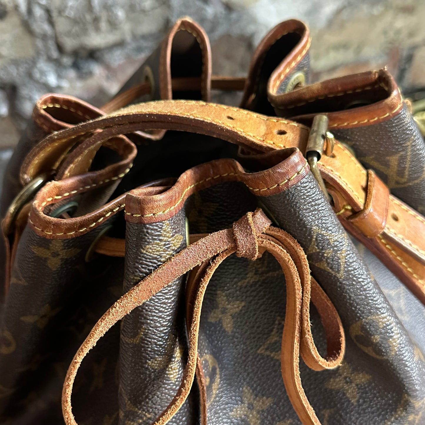 Vintage Louis Vuitton 1990's Petit Noe Monogram Bucket Bag