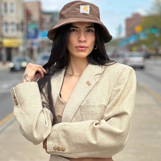 Reworked Vintage Brown Carhartt Bucket Hat