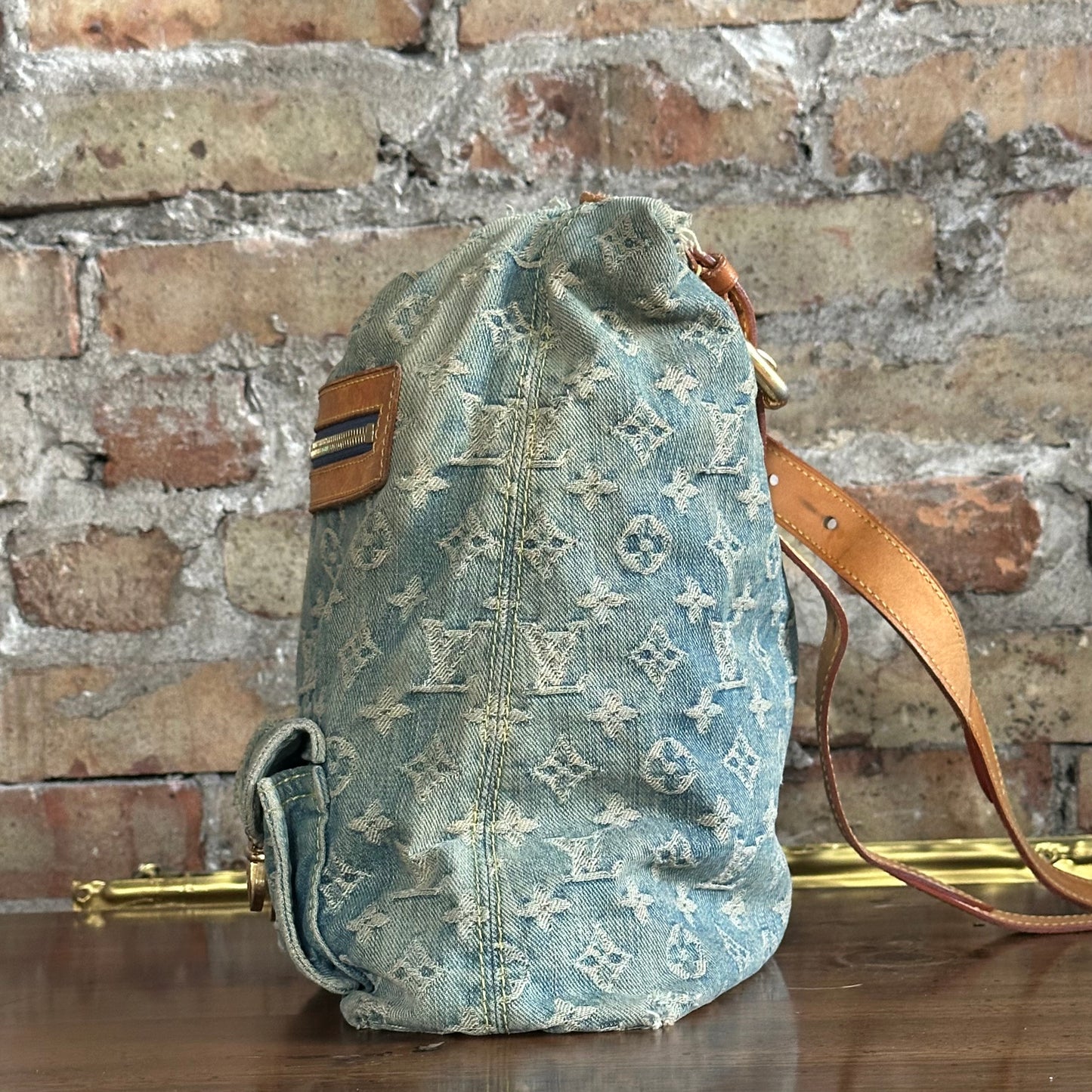 Vintage Louis Vuitton 2005 Blue Denim Baggy GM