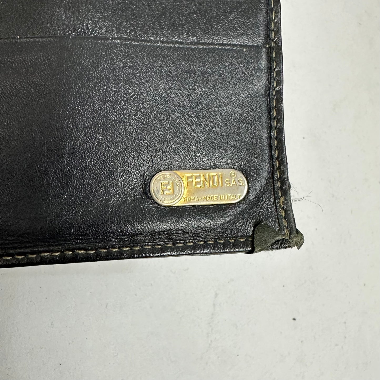 Vintage Fendi Pequin Stripe Bifold Wallet